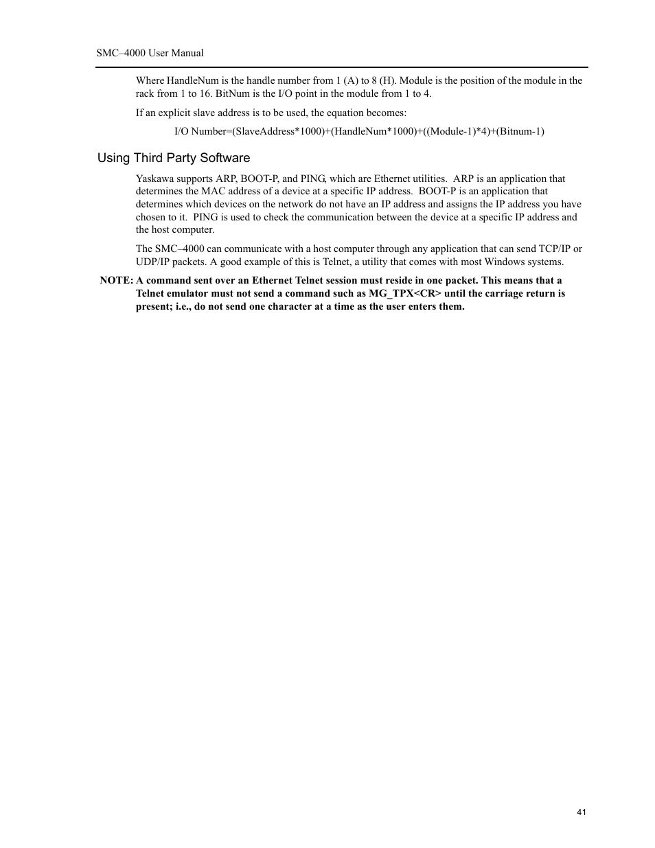 Using third party software | Yaskawa SMC–4000 User Manual | Page 51 / 385