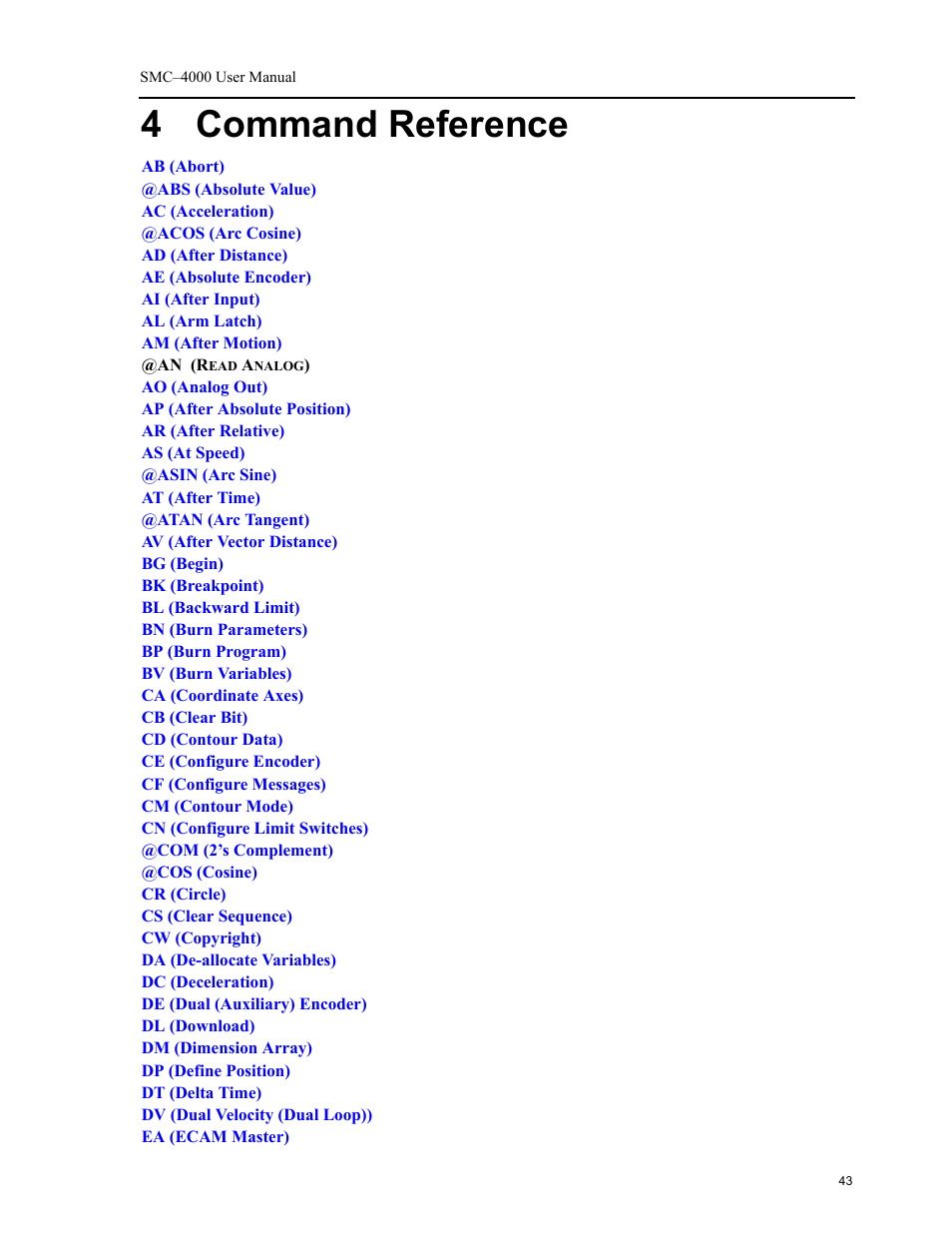 4 command reference | Yaskawa SMC–4000 User Manual | Page 53 / 385