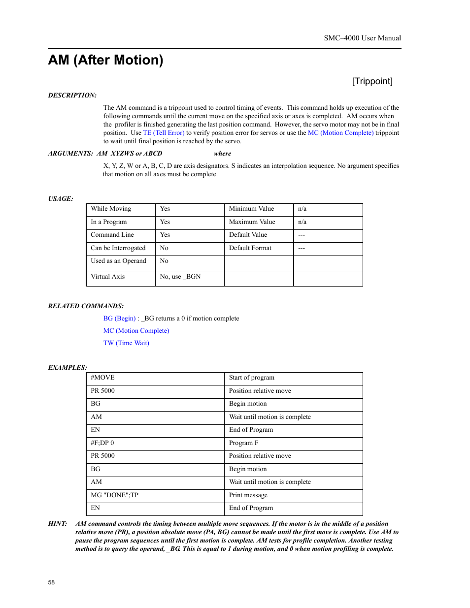 Am (after motion), Trippoint | Yaskawa SMC–4000 User Manual | Page 68 / 385