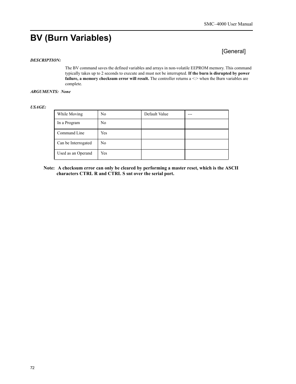 Bv (burn variables) | Yaskawa SMC–4000 User Manual | Page 82 / 385