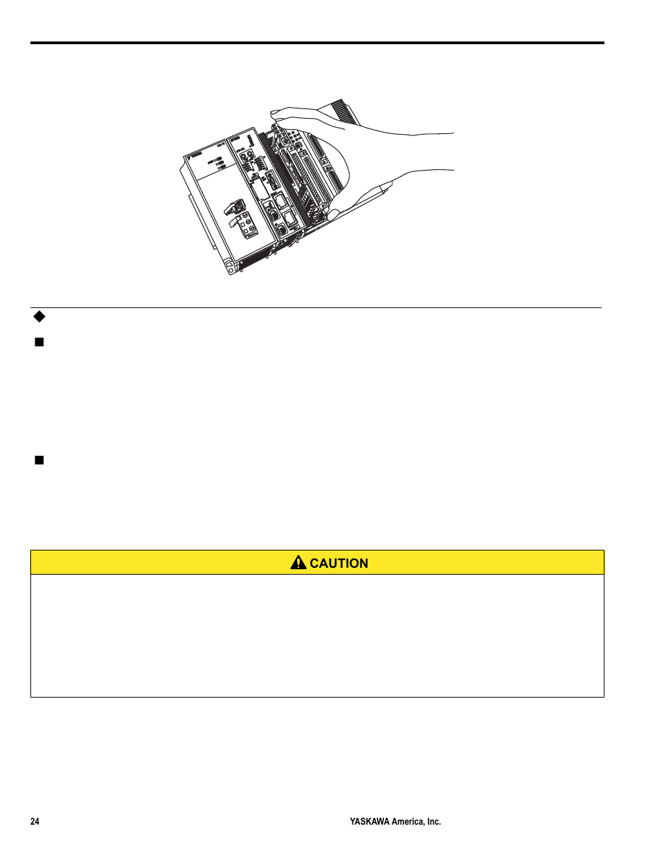 Installing and replacing the battery in the cpu, Battery installation, Battery replacement | Caution, 9 installation, Battery replacement procedure | Yaskawa MP3200iec User Manual | Page 26 / 96