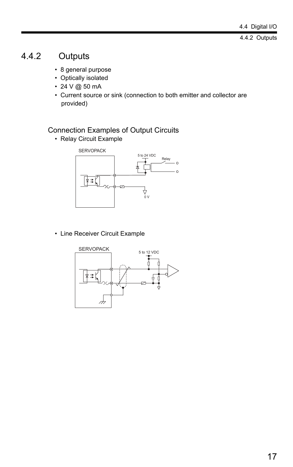Connection examples of output circuits | Yaskawa SigmaLogic User Manual | Page 19 / 48