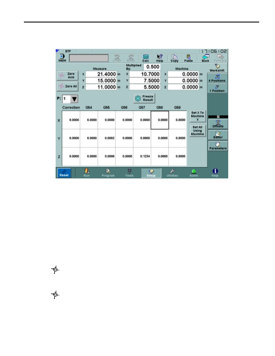 6 setup menu, 1 workshift screen, Setup menu -61 | Workshift screen -61 | Yaskawa Yasnac PC NC User Manual | Page 112 / 389