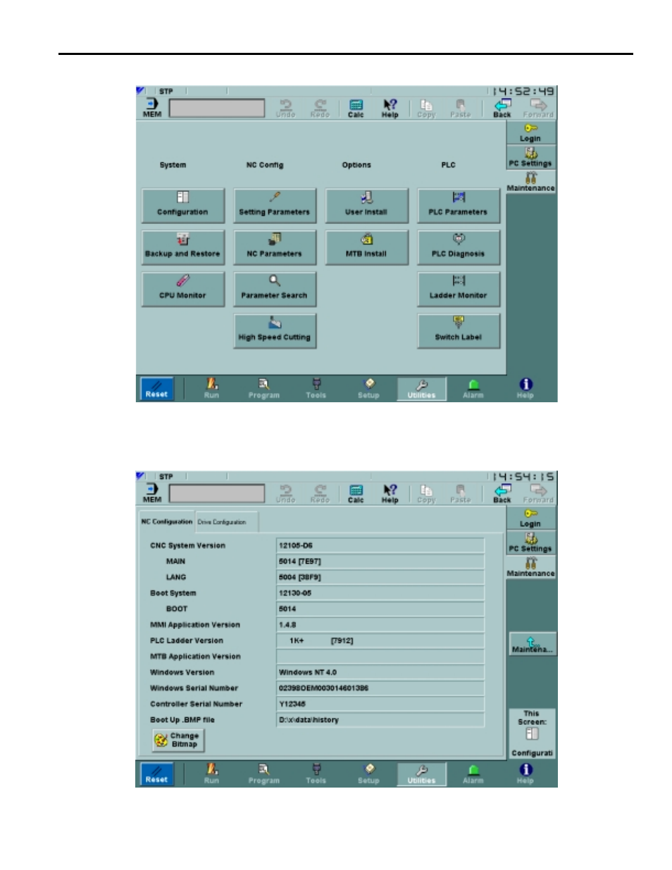 3 maintenance screen, 4 configuration screen, Maintenance screen -69 | Configuration screen -70 | Yaskawa Yasnac PC NC User Manual | Page 120 / 389