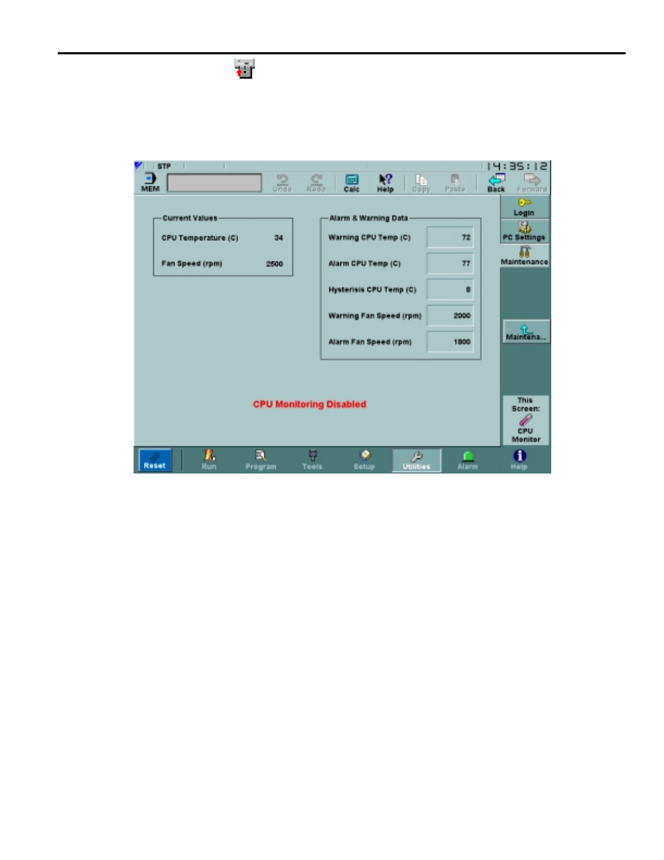 6 cpu monitor screen, Cpu monitor screen -74 | Yaskawa Yasnac PC NC User Manual | Page 124 / 389