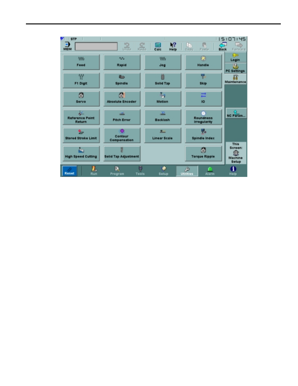 9 machine setup screen, Machine setup screen -79 | Yaskawa Yasnac PC NC User Manual | Page 129 / 389