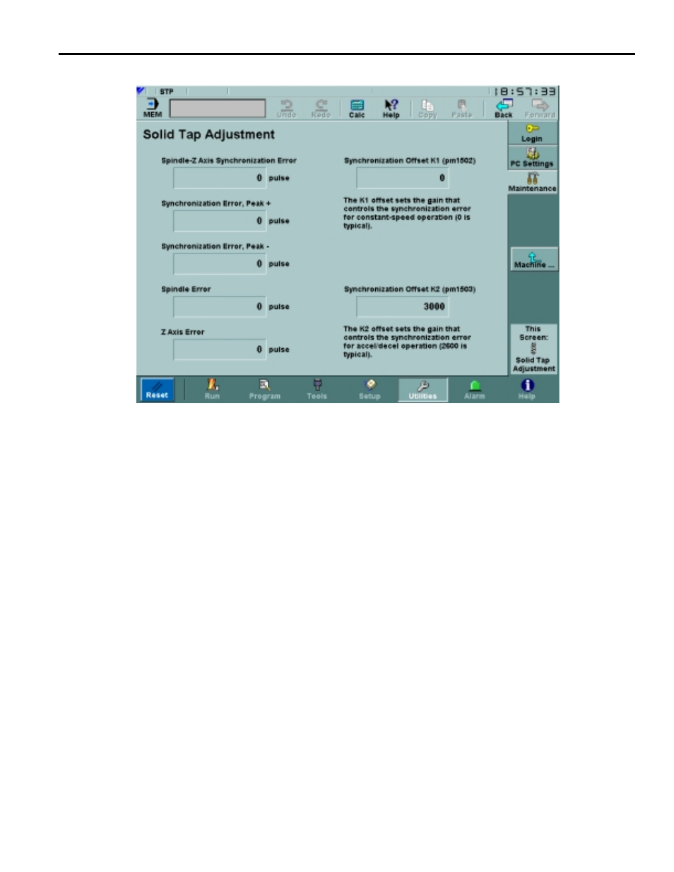 11 solid tap screen, 11 solid tap screen -82 | Yaskawa Yasnac PC NC User Manual | Page 132 / 389