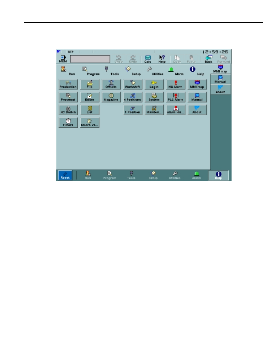 9 help menu, 1 mmi map screen, Help menu -104 | Mmi map screen -104 | Yaskawa Yasnac PC NC User Manual | Page 154 / 389