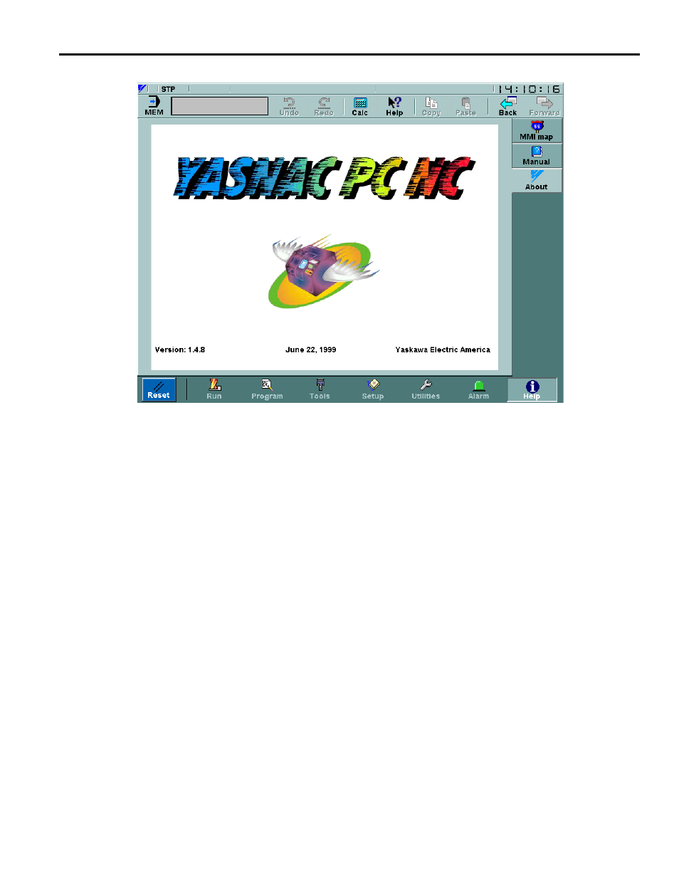3 about screen, About screen -106 | Yaskawa Yasnac PC NC User Manual | Page 156 / 389