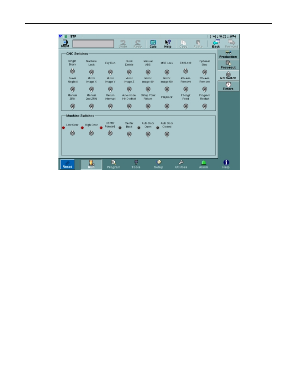 3 nc switch screen, Nc switch screen -33, 16 mtb install screen -90 | Yaskawa Yasnac PC NC User Manual | Page 85 / 389