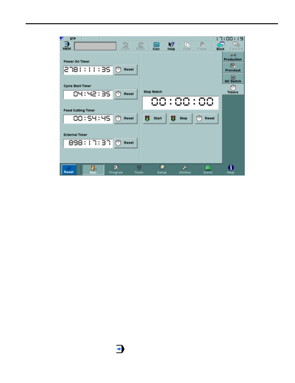 4 timers screen, Timers screen -34 | Yaskawa Yasnac PC NC User Manual | Page 86 / 389