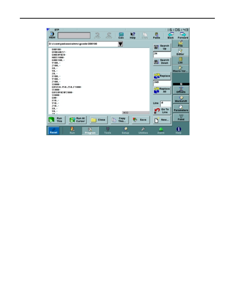 2 editor screen, Editor screen -46 | Yaskawa Yasnac PC NC User Manual | Page 98 / 389