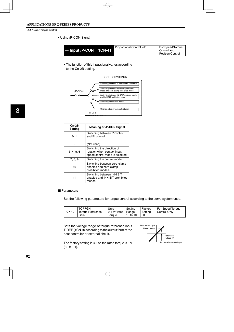 Input /p-con 1cn-41 | Yaskawa SGDB User Manual | Page 104 / 585