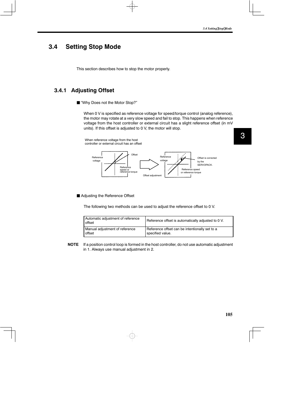 4 setting stop mode, 1 adjusting offset | Yaskawa SGDB User Manual | Page 117 / 585