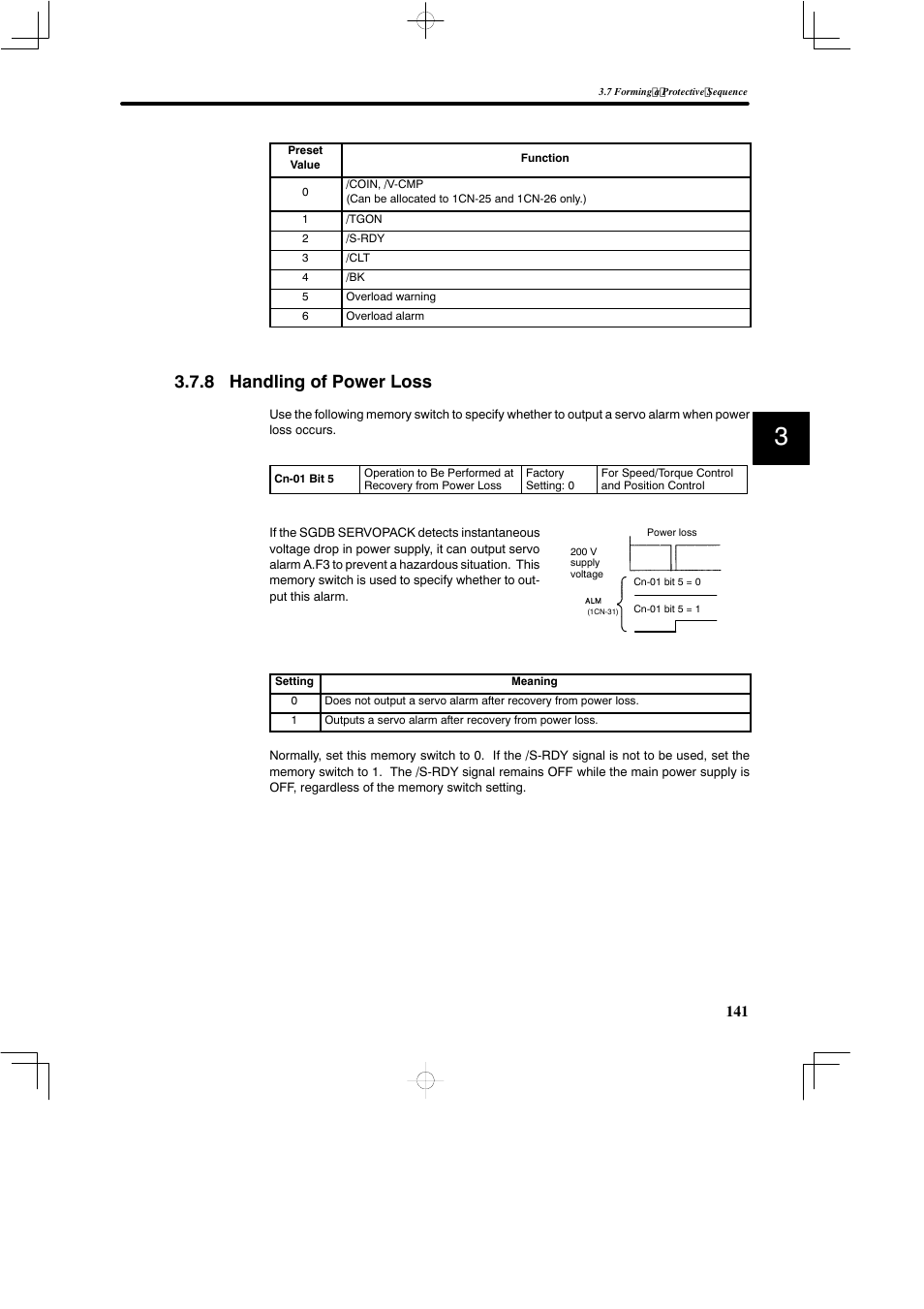 8 handling of power loss | Yaskawa SGDB User Manual | Page 153 / 585