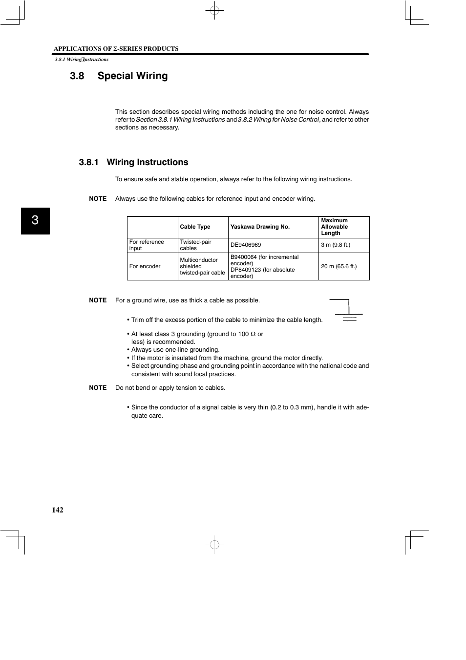 8 special wiring, 1 wiring instructions | Yaskawa SGDB User Manual | Page 154 / 585