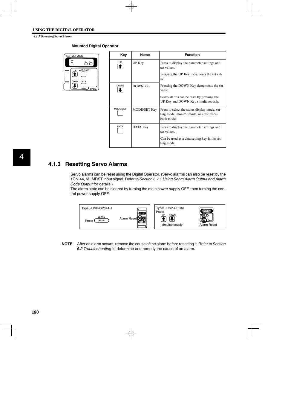 3 resetting servo alarms | Yaskawa SGDB User Manual | Page 191 / 585