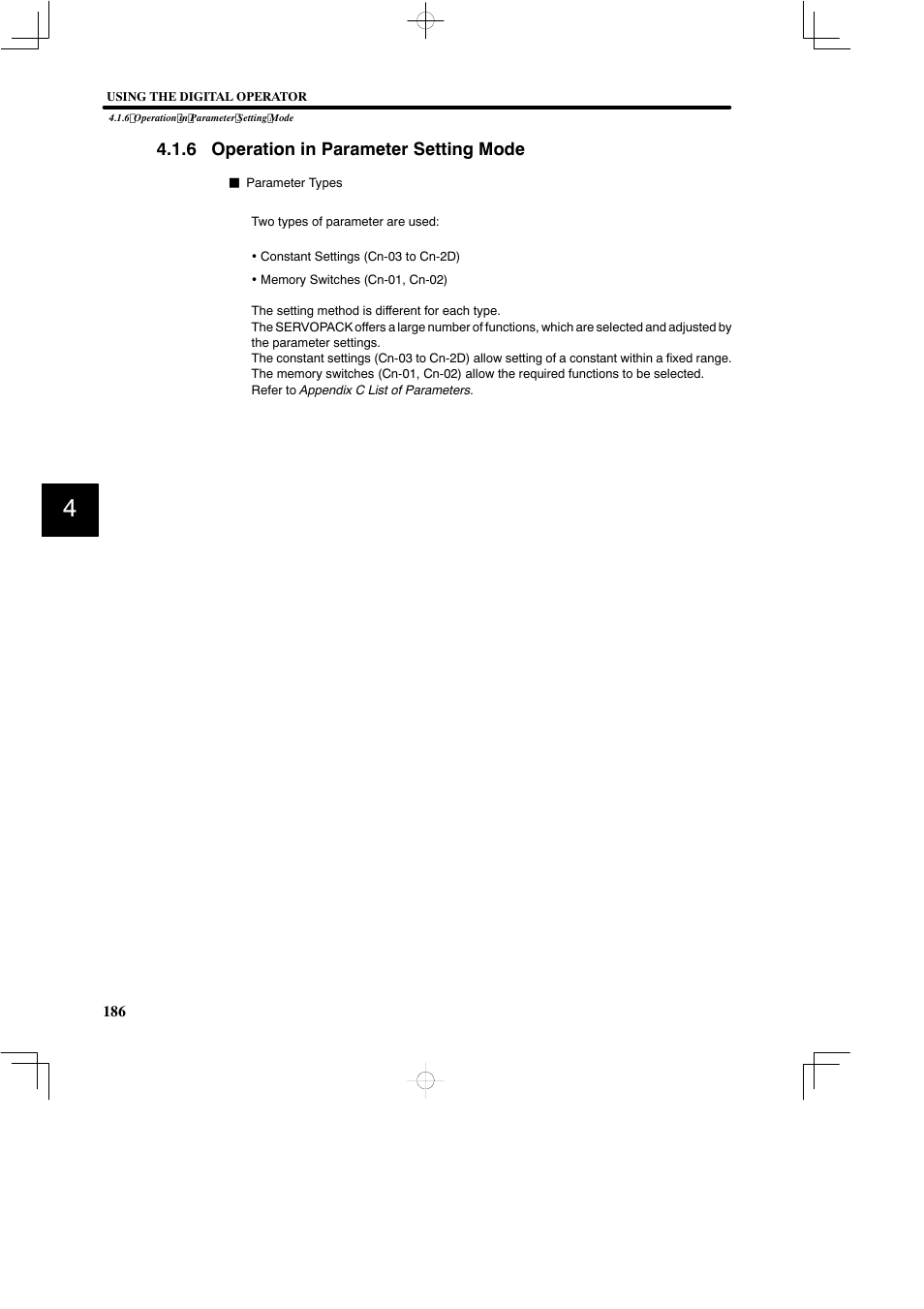 6 operation in parameter setting mode | Yaskawa SGDB User Manual | Page 197 / 585