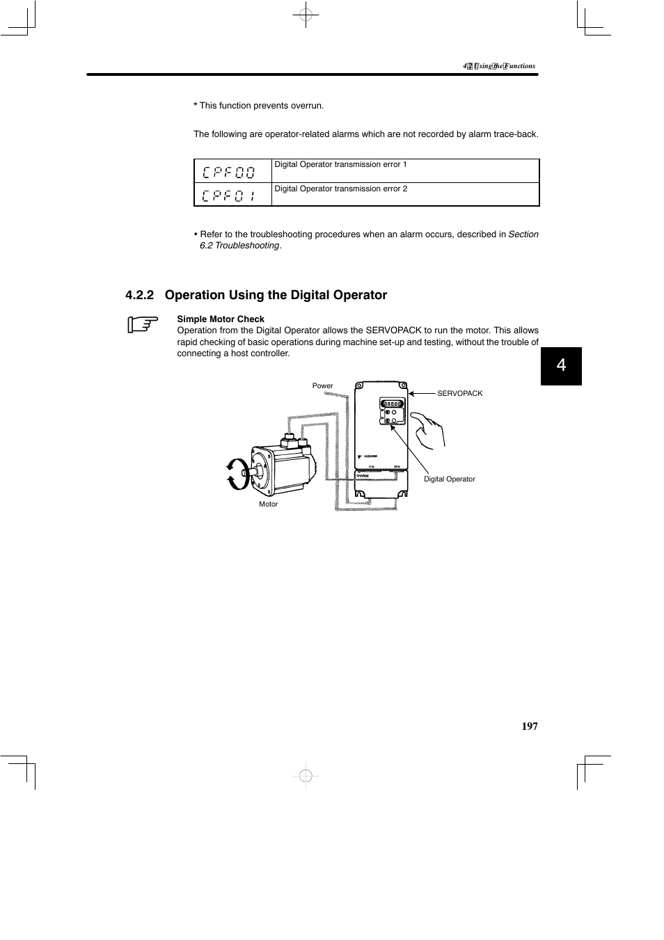 2 operation using the digital operator | Yaskawa SGDB User Manual | Page 208 / 585