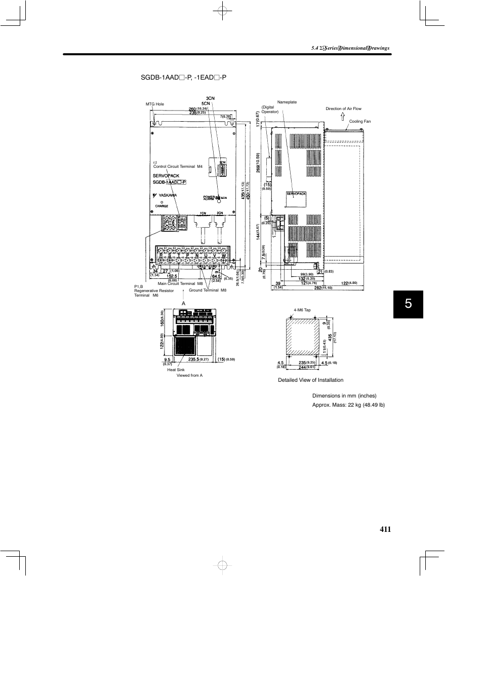 Sgdb-1aadj-p, -1eadj-p | Yaskawa SGDB User Manual | Page 421 / 585