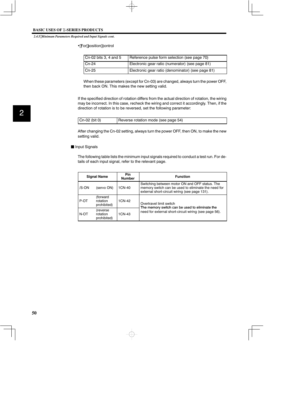 Yaskawa SGDB User Manual | Page 62 / 585