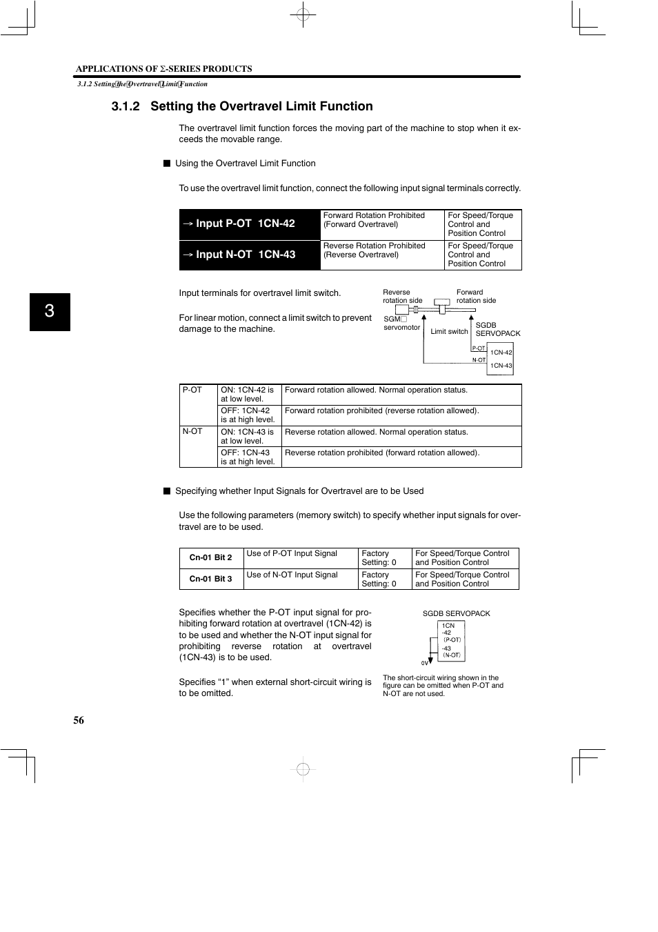 2 setting the overtravel limit function | Yaskawa SGDB User Manual | Page 68 / 585