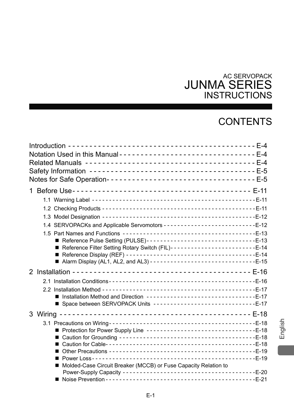 Yaskawa Junma Series SERVOPACK User Manual | Page 2 / 94