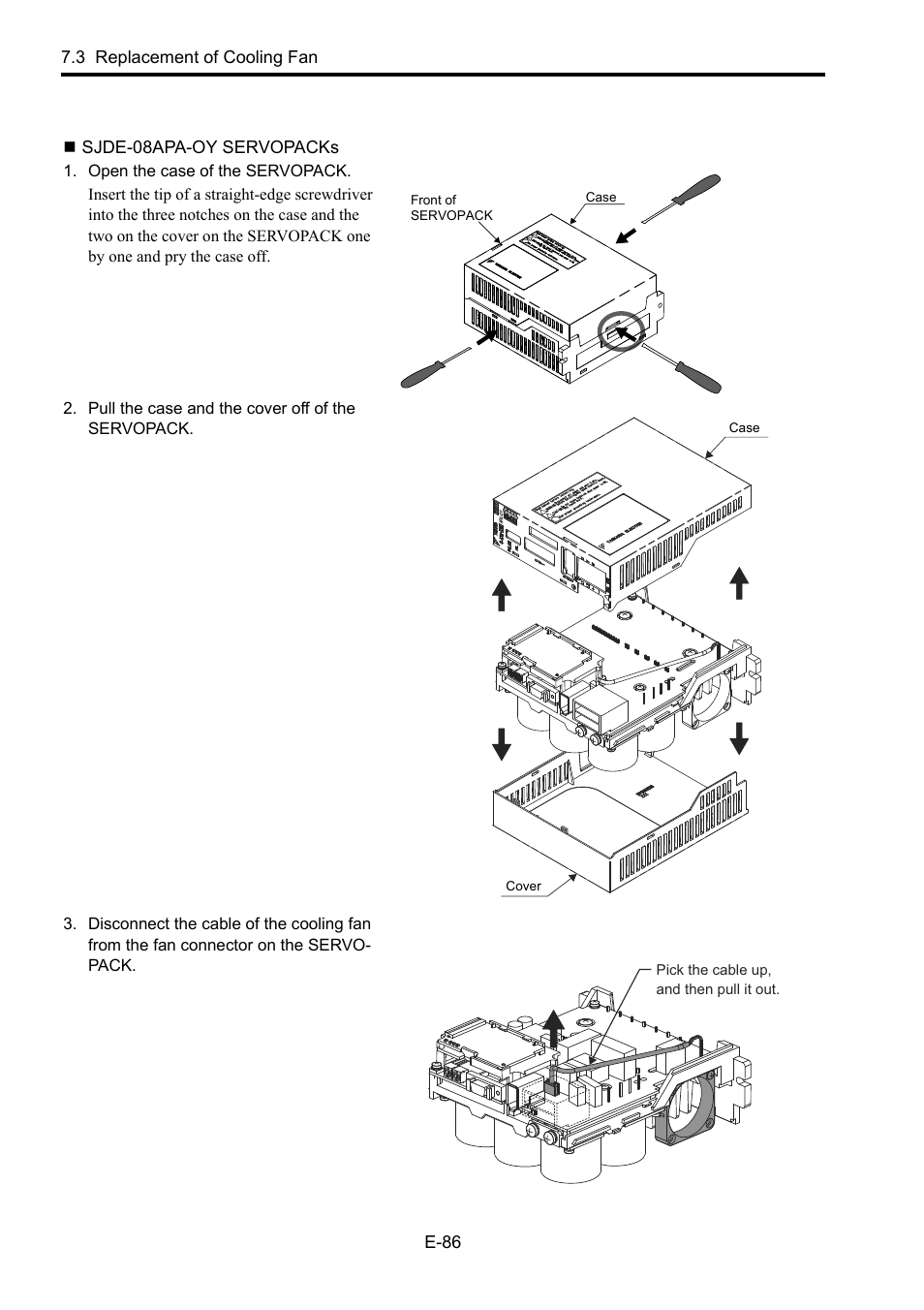Sjde-08apa-oy servopacks | Yaskawa Junma Series SERVOPACK User Manual | Page 87 / 94