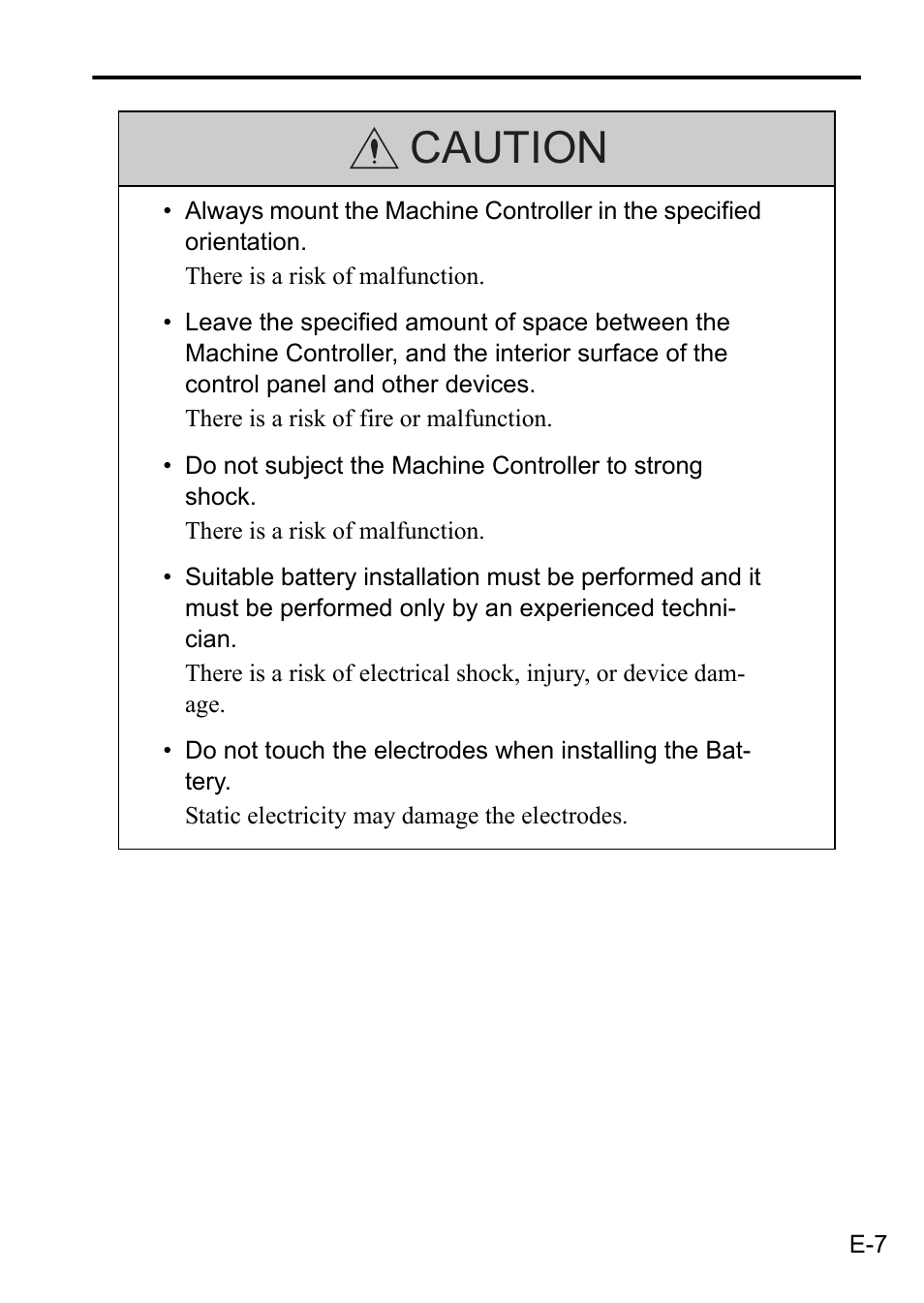 Caution | Yaskawa MP3200 CPU User Manual | Page 9 / 37
