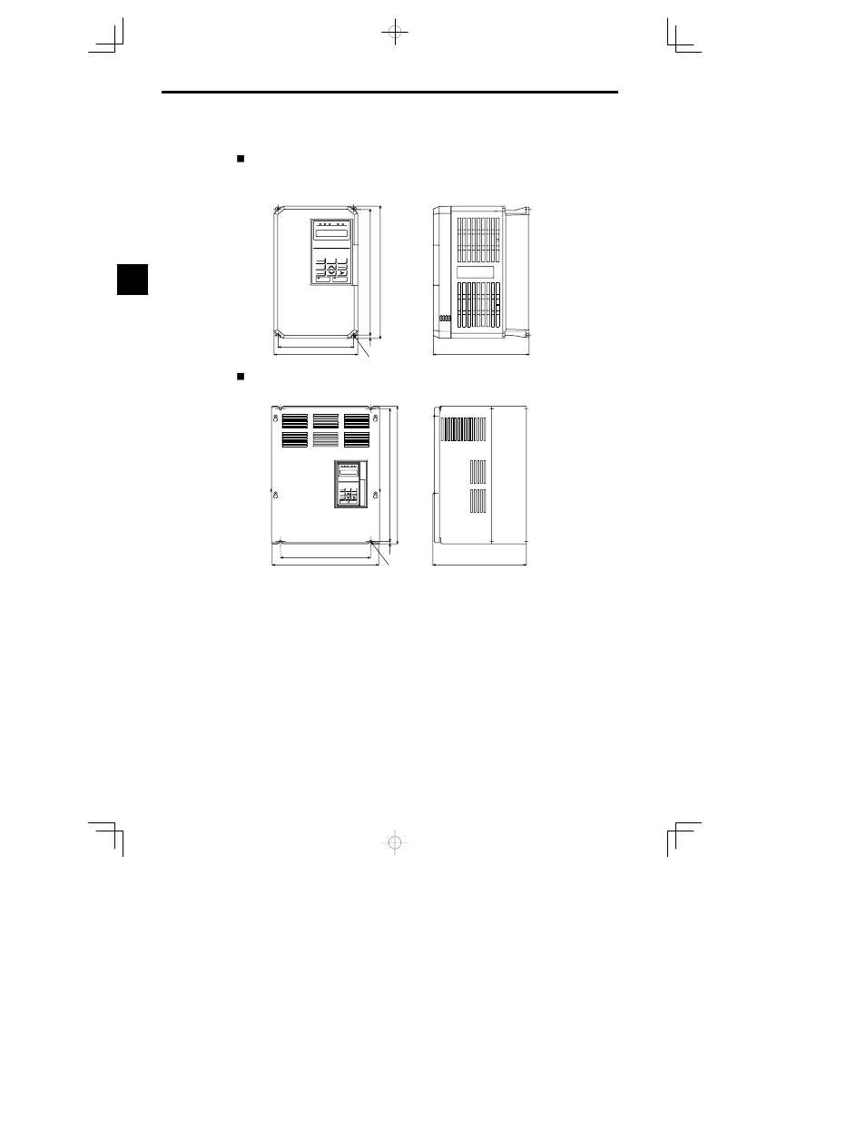 2 exterior and mounting dimensions | Yaskawa VS-626 MC5 User Manual | Page 28 / 294