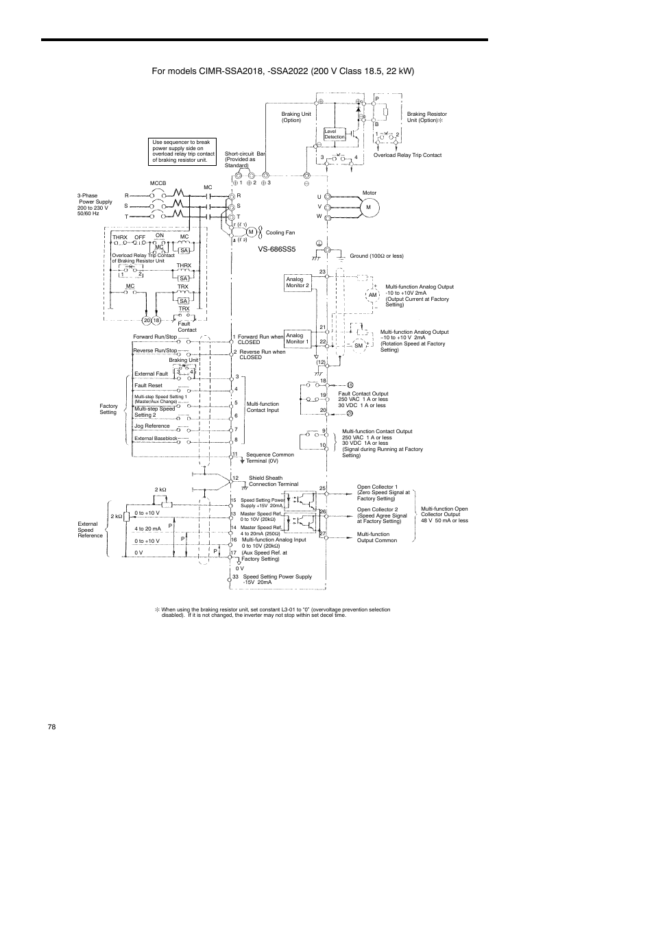 Yaskawa Varispeed-686SS5 CIMR-SSA User Manual | Page 77 / 94