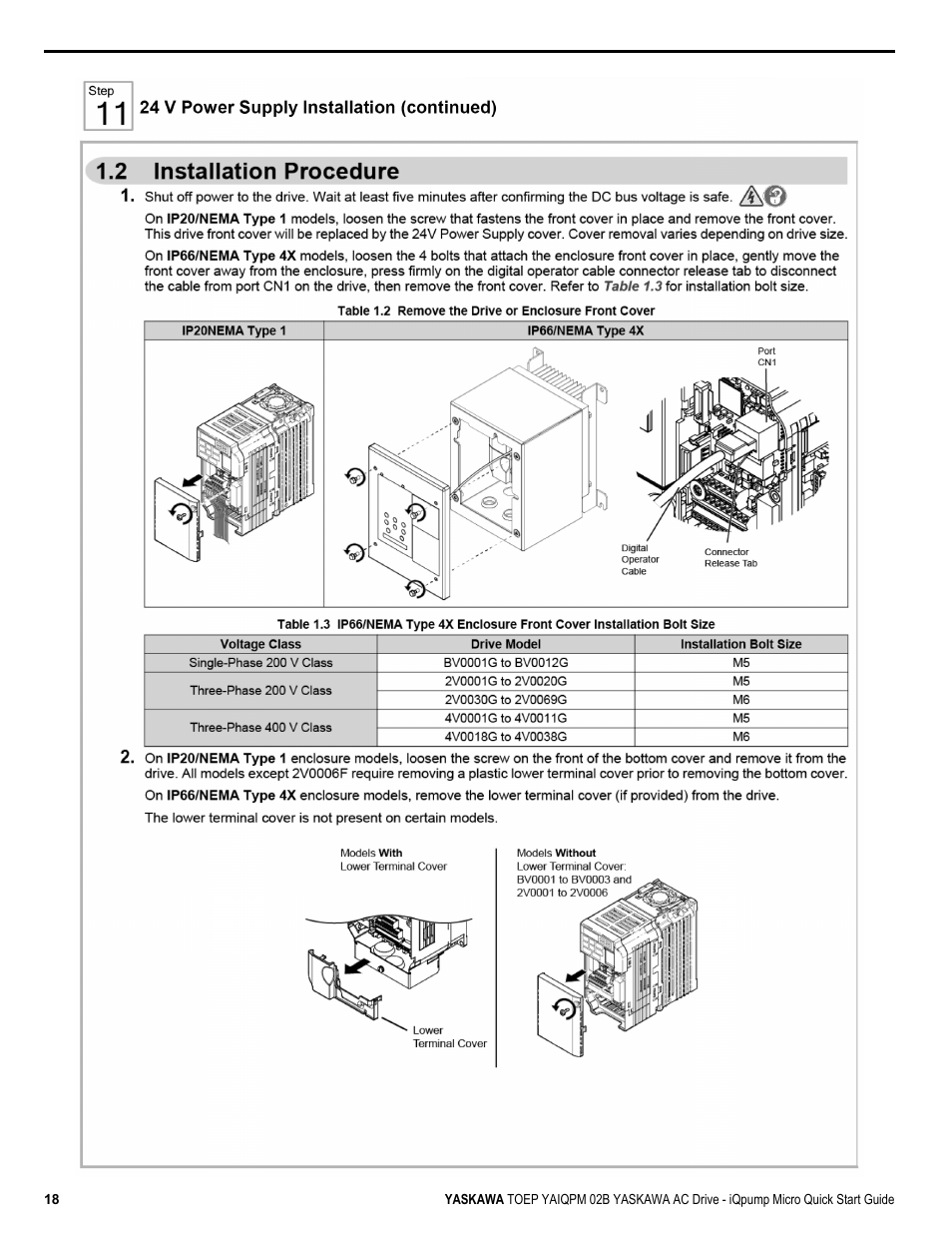 Yaskawa iQpump Micro Quick Start User Manual | Page 18 / 108
