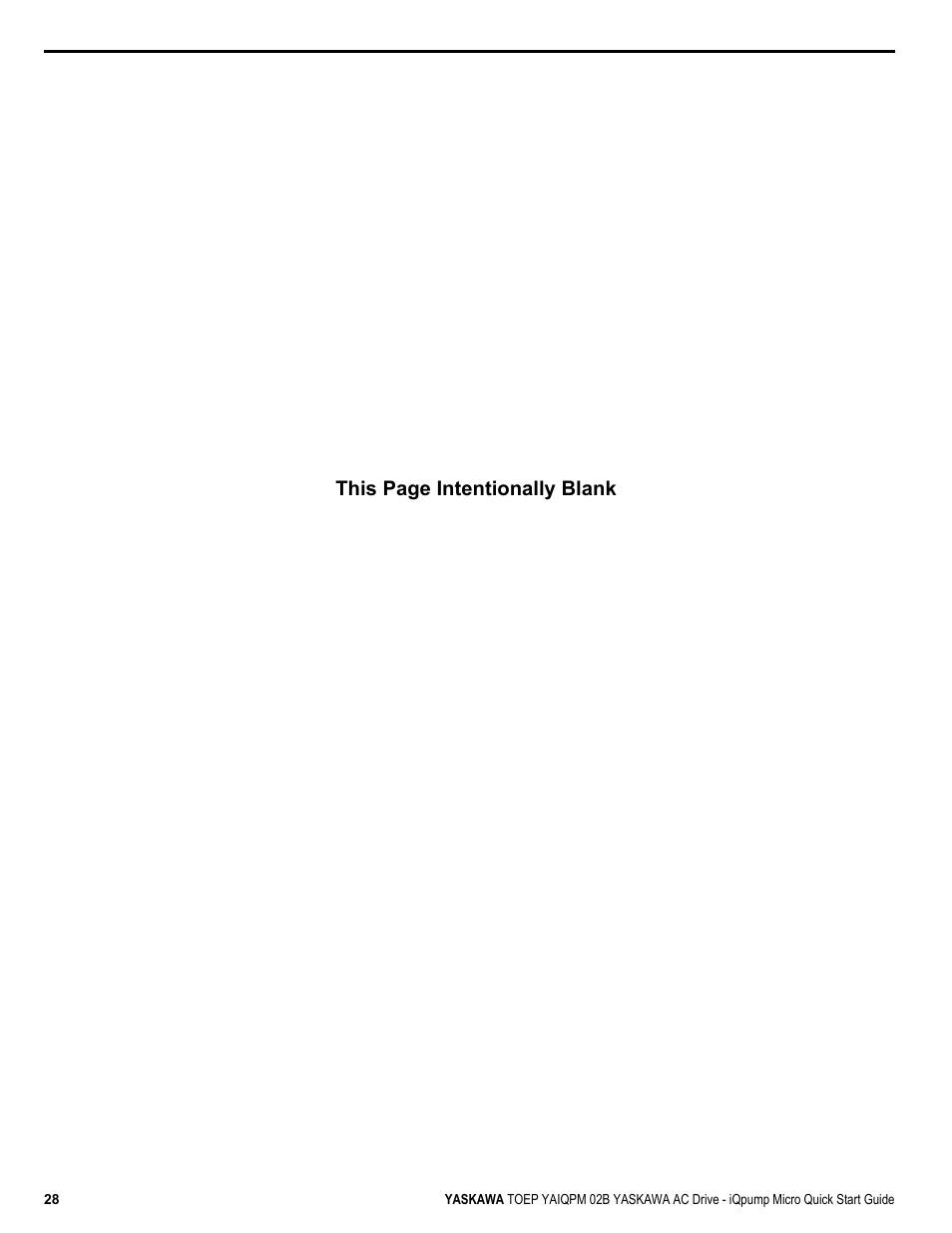 This page intentionally blank | Yaskawa iQpump Micro Quick Start User Manual | Page 28 / 108