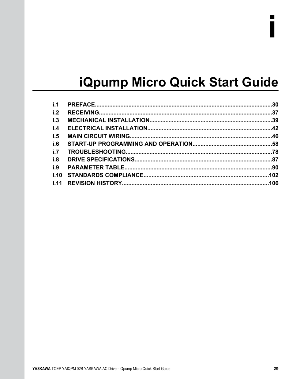Iqpump micro quick start guide | Yaskawa iQpump Micro Quick Start User Manual | Page 29 / 108
