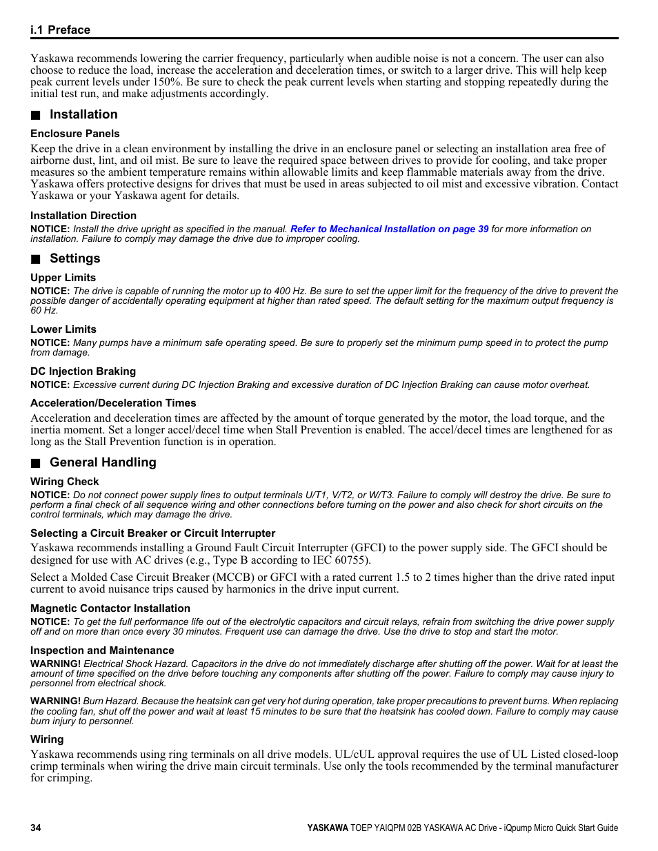 Yaskawa iQpump Micro Quick Start User Manual | Page 34 / 108