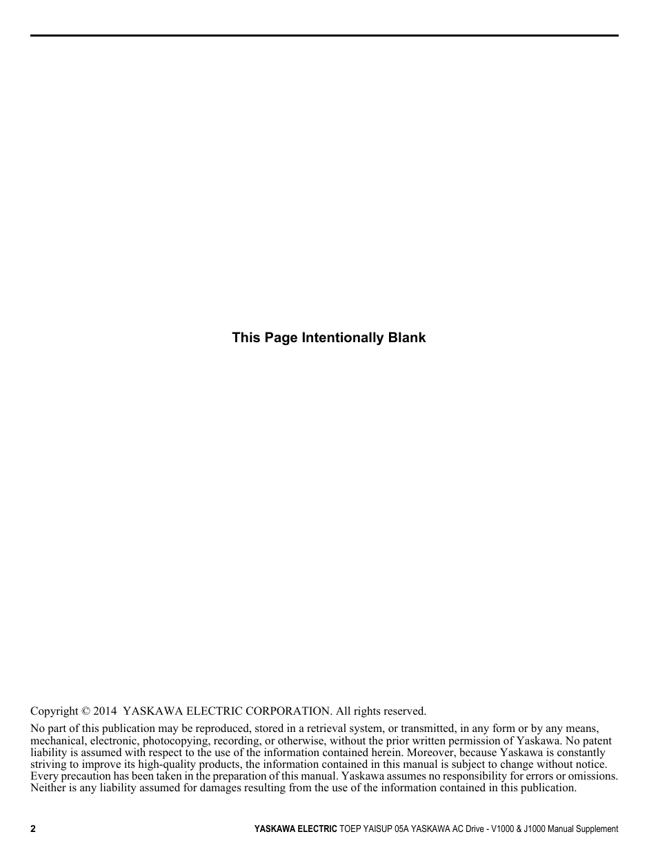 Yaskawa AC Drive - J1000 User Manual | Page 2 / 7