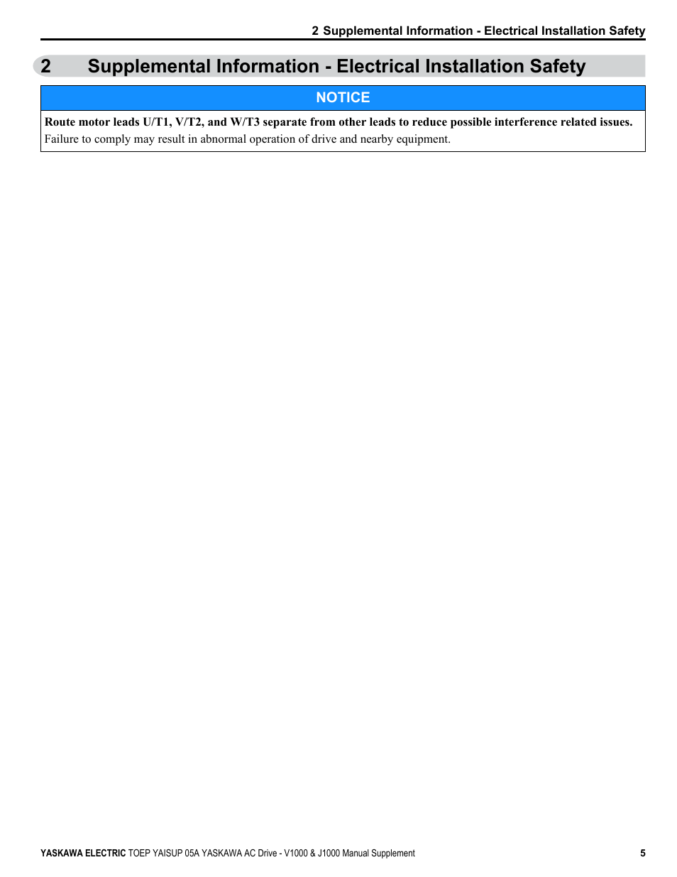 Yaskawa AC Drive - J1000 User Manual | Page 5 / 7