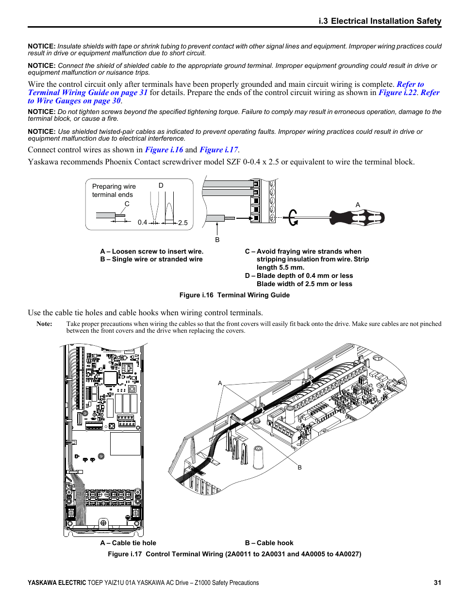 Yaskawa AC Drive Z1000 HVAC User Manual | Page 31 / 58