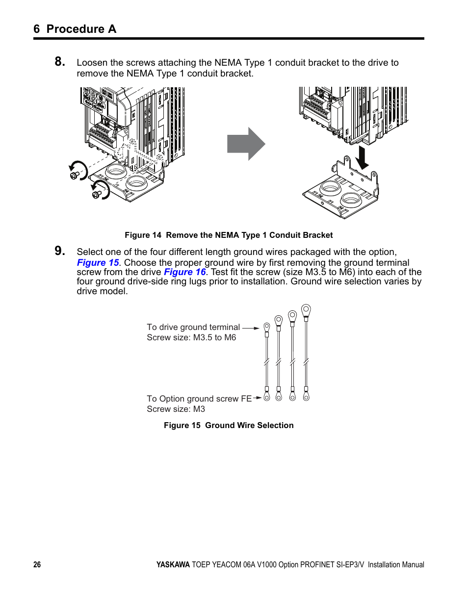 6 procedure a | Yaskawa V1000-Series Option SI-EP3/V PROFINET User Manual | Page 26 / 68
