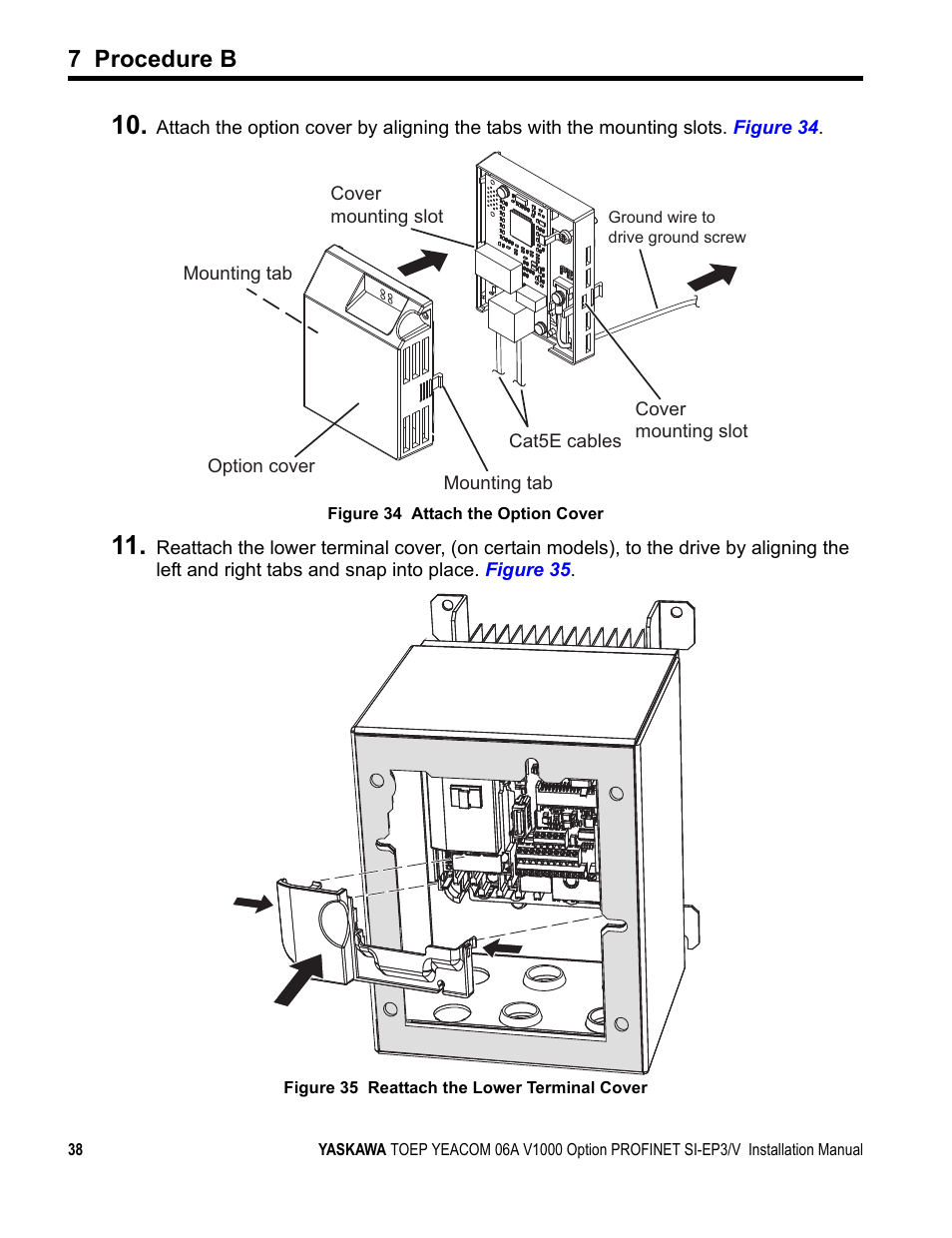 7 procedure b | Yaskawa V1000-Series Option SI-EP3/V PROFINET User Manual | Page 38 / 68