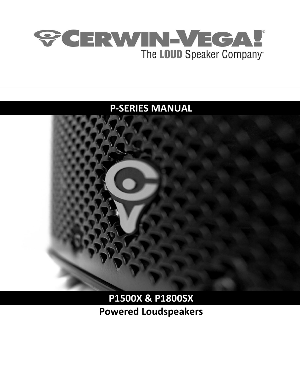 Cerwin-Vega Powered Loudspeakers P1800SX User Manual | 34 pages