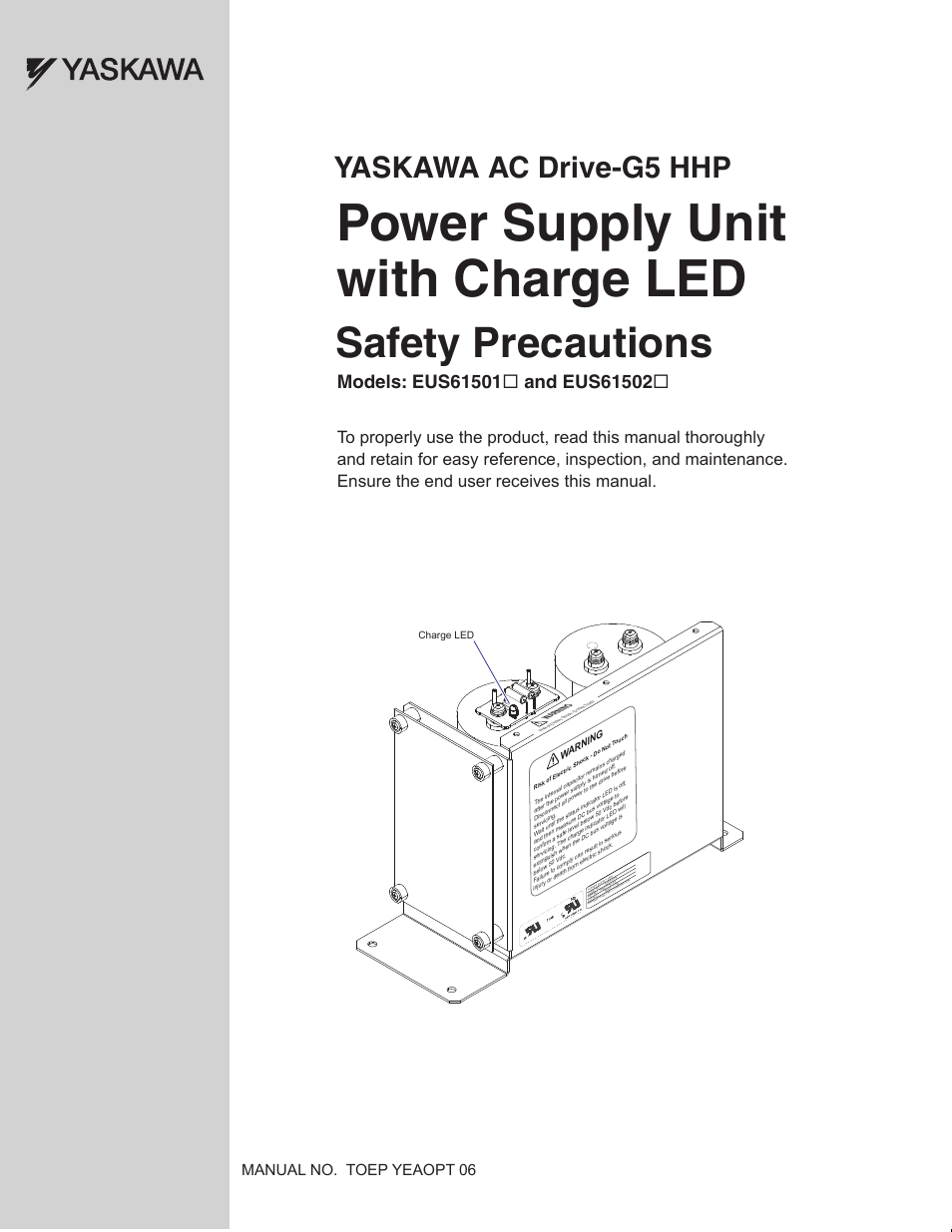 Yaskawa EUS61501X User Manual | 16 pages