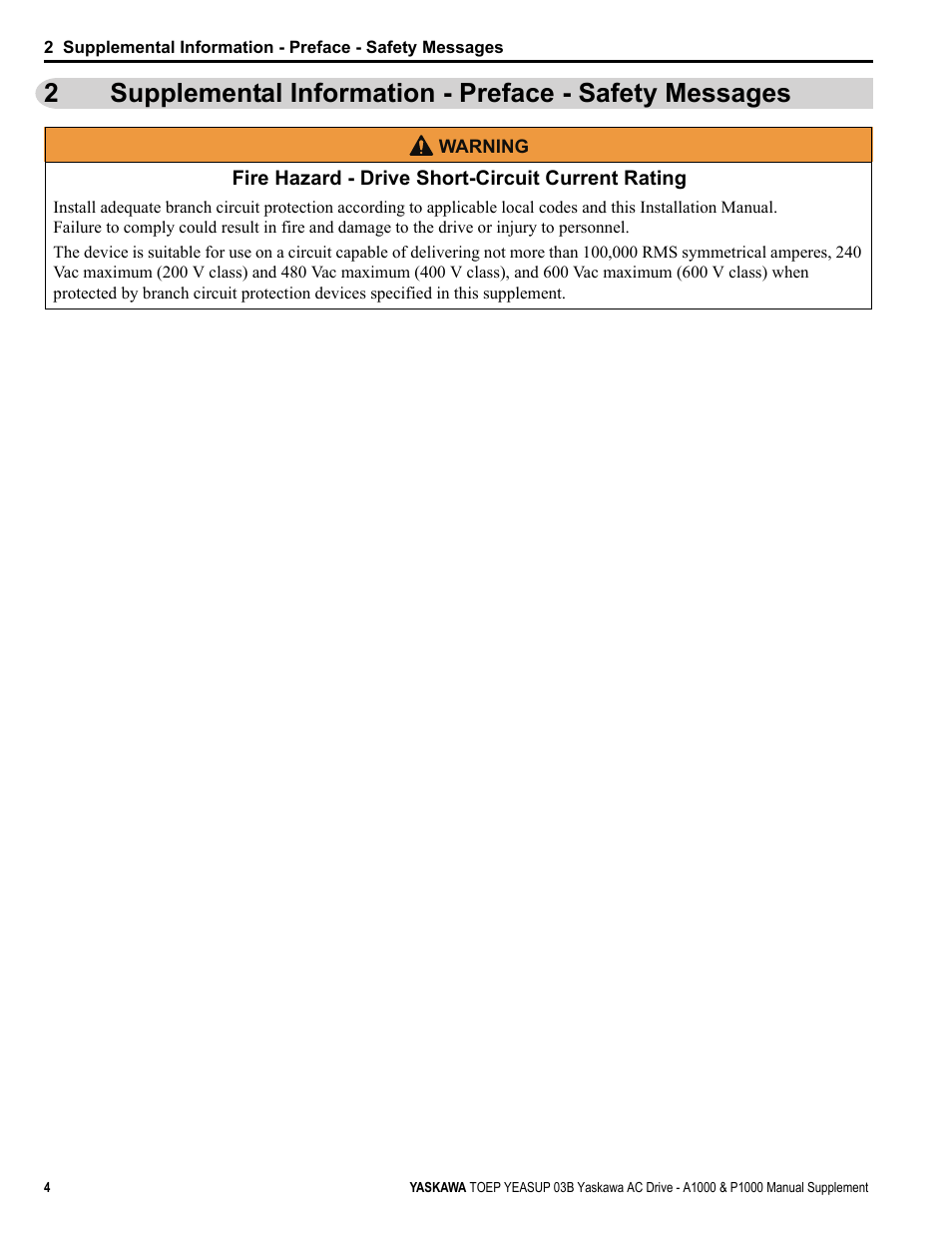 Yaskawa AC Drive-A1000 User Manual | Page 4 / 40
