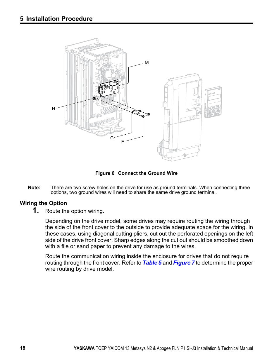 5 installation procedure | Yaskawa APOGEE FLN P1 User Manual | Page 18 / 56