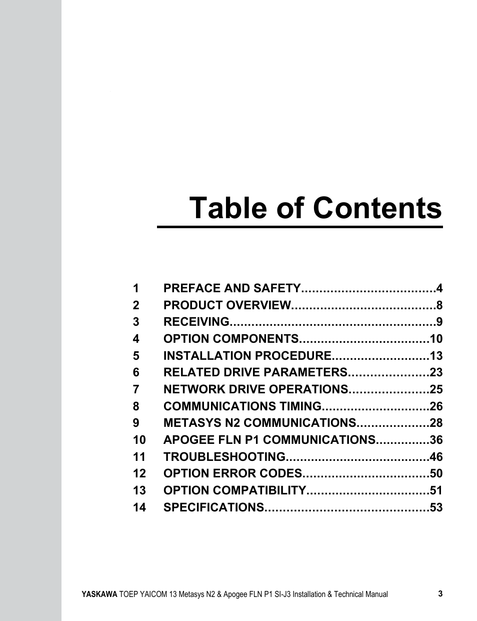 Yaskawa APOGEE FLN P1 User Manual | Page 3 / 56