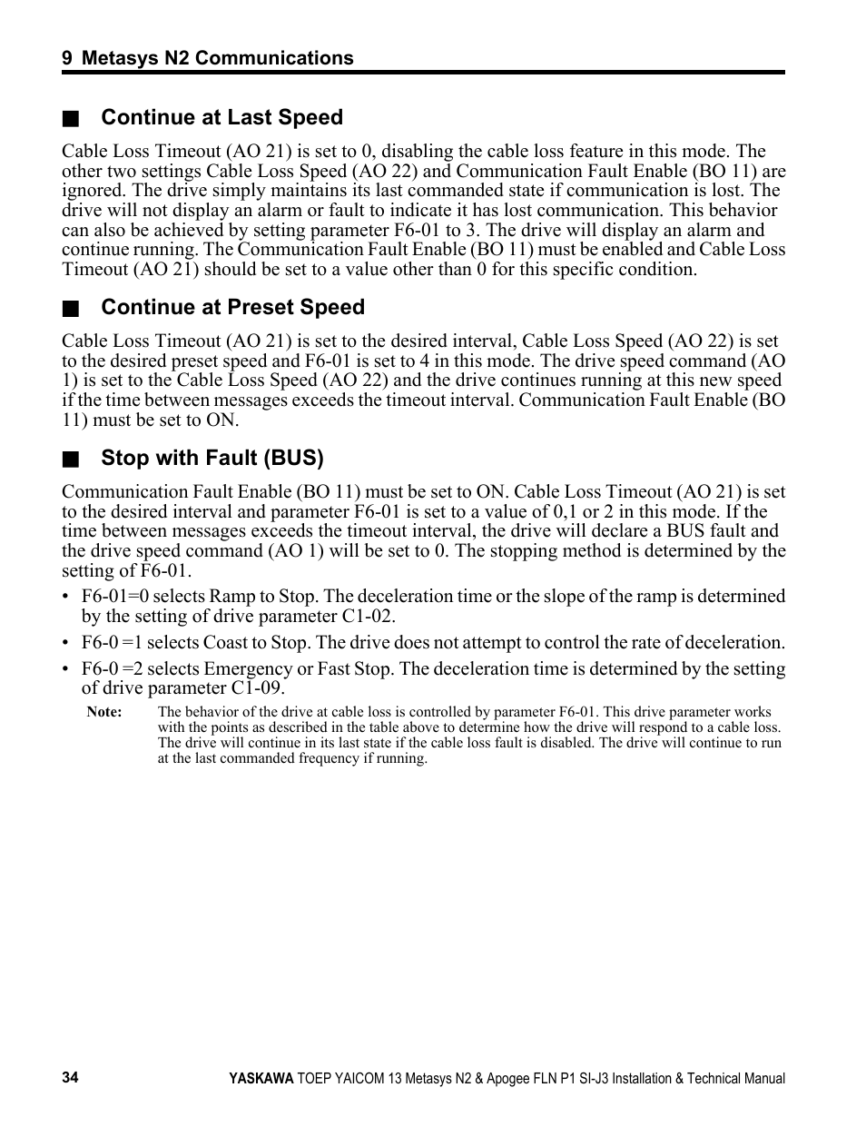 Yaskawa APOGEE FLN P1 User Manual | Page 34 / 56