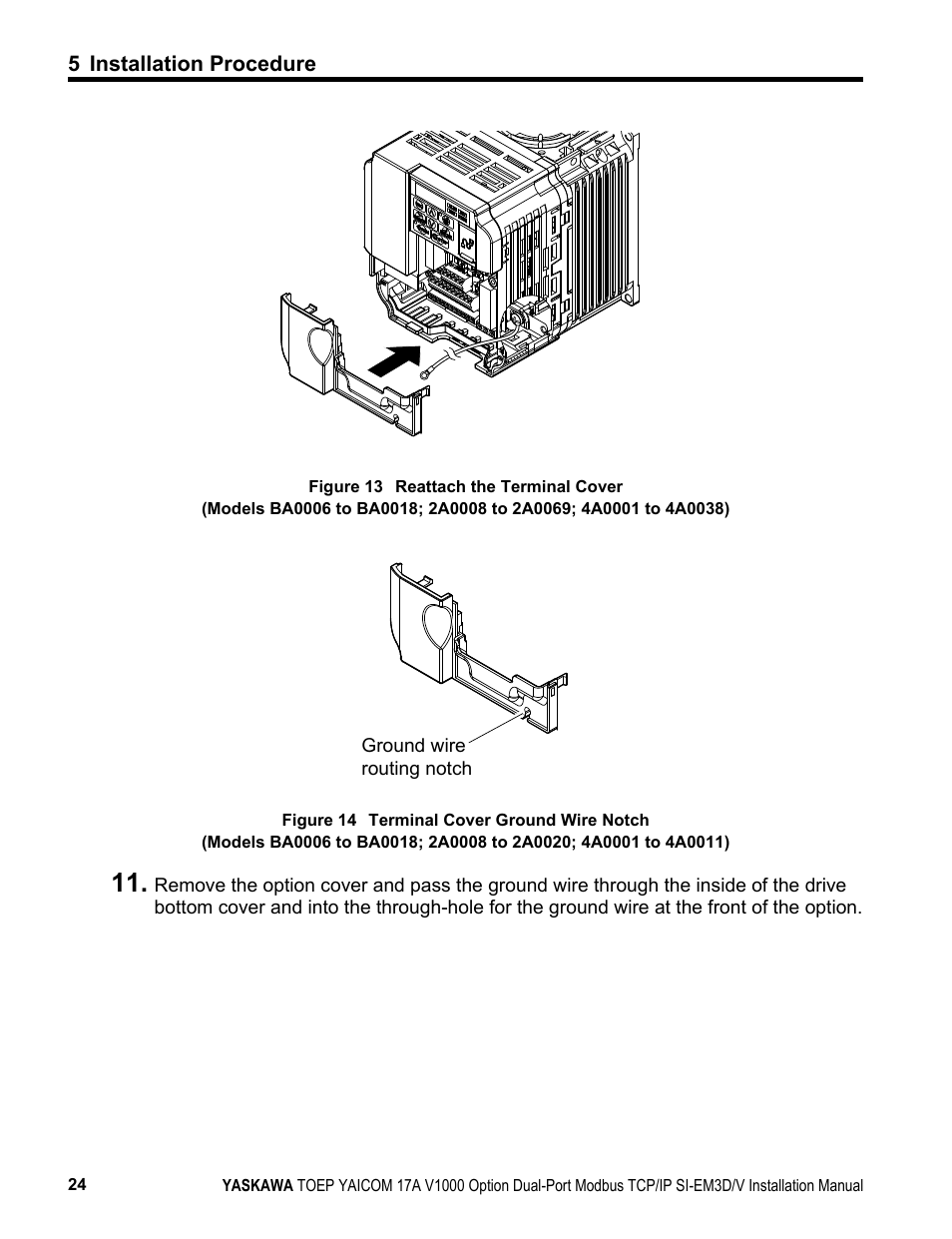 Yaskawa Modbus TCP/IP SI-EM3D/V User Manual | Page 24 / 56