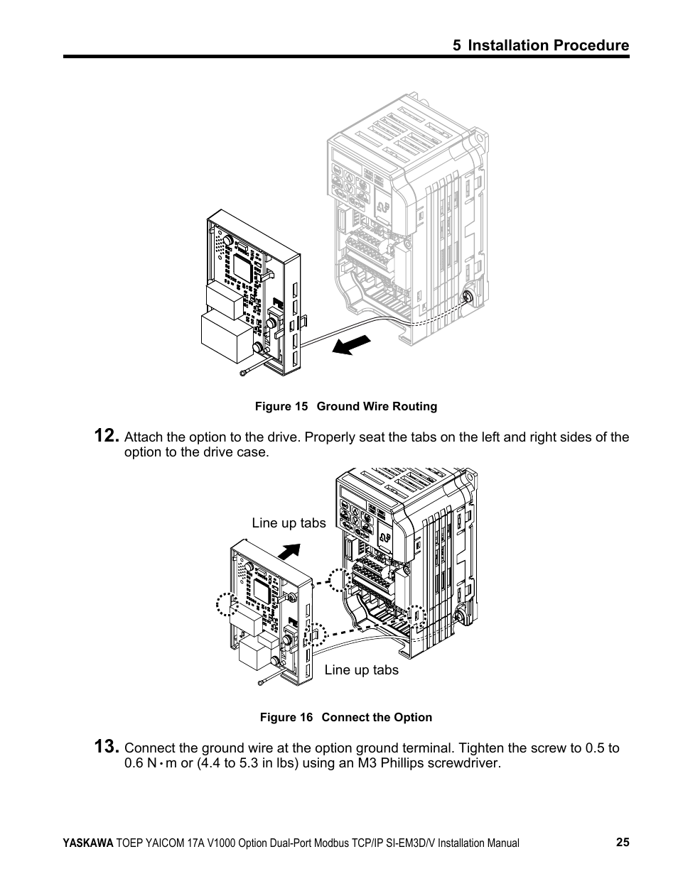 Yaskawa Modbus TCP/IP SI-EM3D/V User Manual | Page 25 / 56