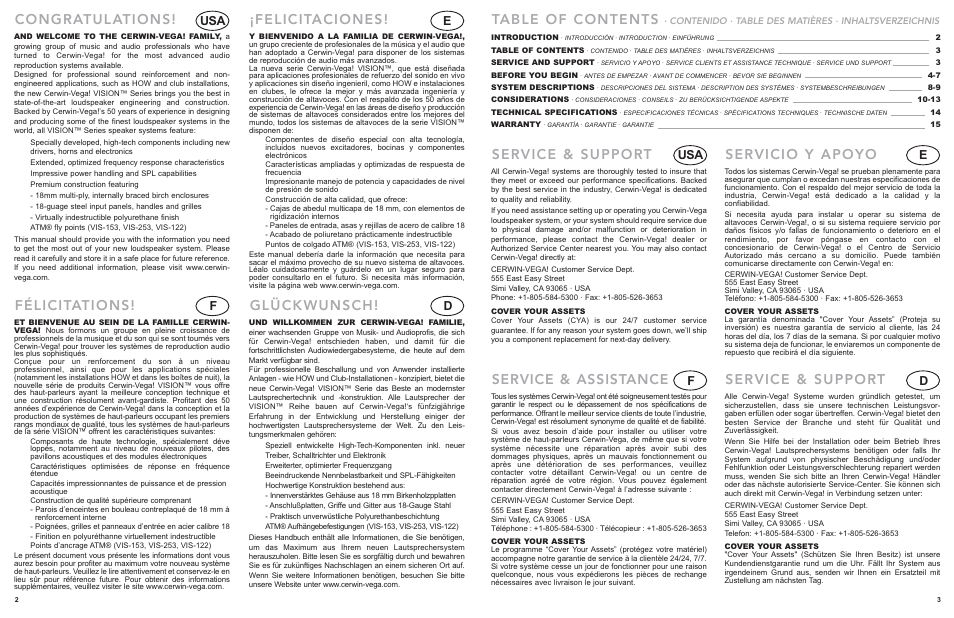 Cerwin-Vega VIS-218 User Manual | Page 2 / 8