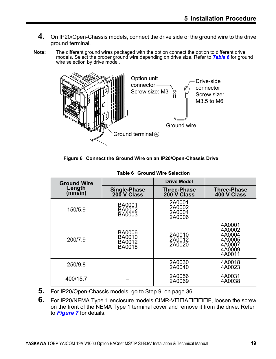 Yaskawa BACnet MS/TP SI-B3/V User Manual | Page 19 / 52